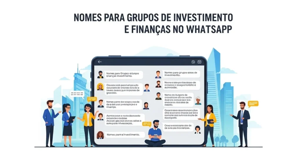 🔷Nomes para grupos de investimentos e finanças no WhatsApp