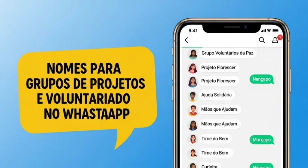 🔷Nomes para grupos de projetos e voluntariado no WhatsApp
