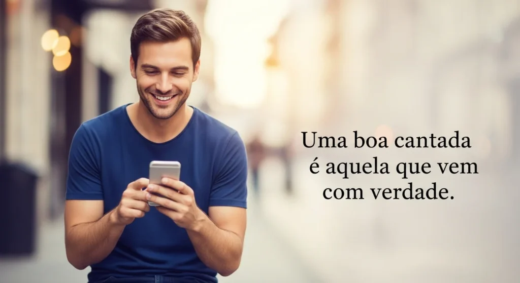 Cantada boa é aquela que vem com verdade.
