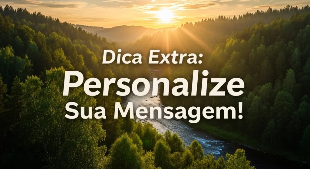 Dica Extra Personalize Sua Mensagem!