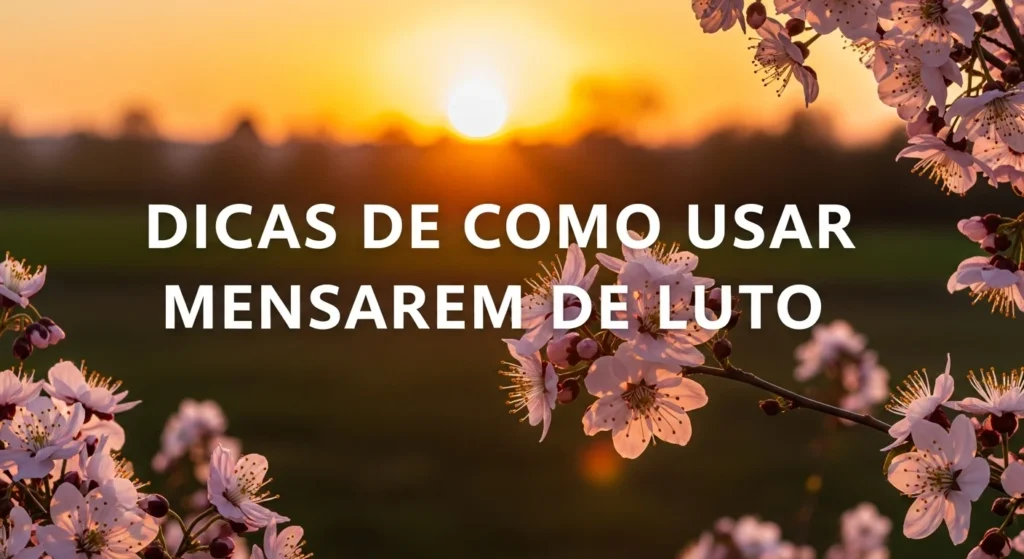 Dicas de Como Usar Mensagem de Luto