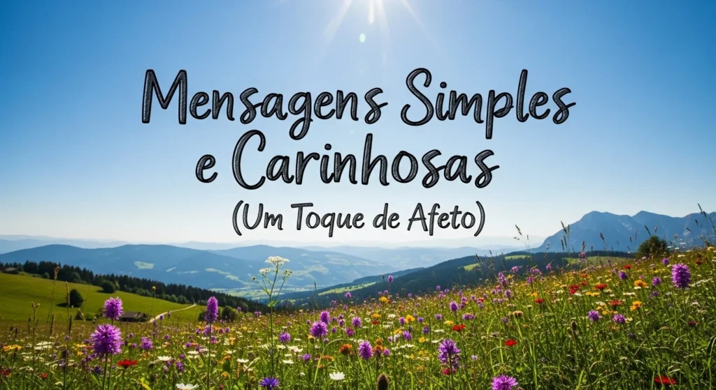 Mensagens Simples e Carinhosas (Um Toque de Afeto)