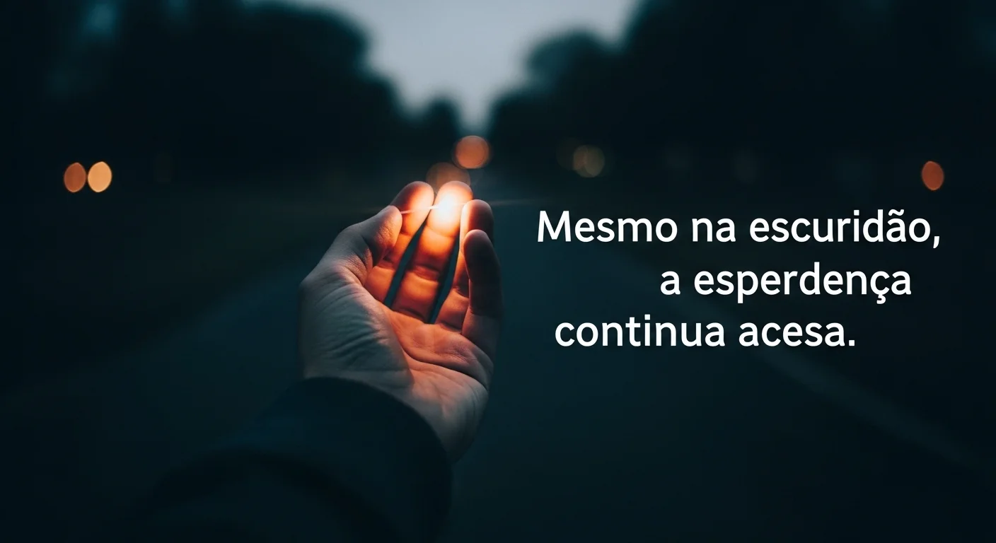 Mesmo na escuridao a esperanca continua acesa