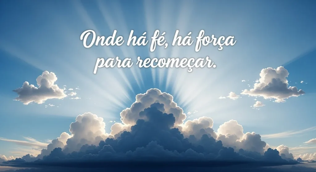 Onde há fé, há força para recomeçar.
