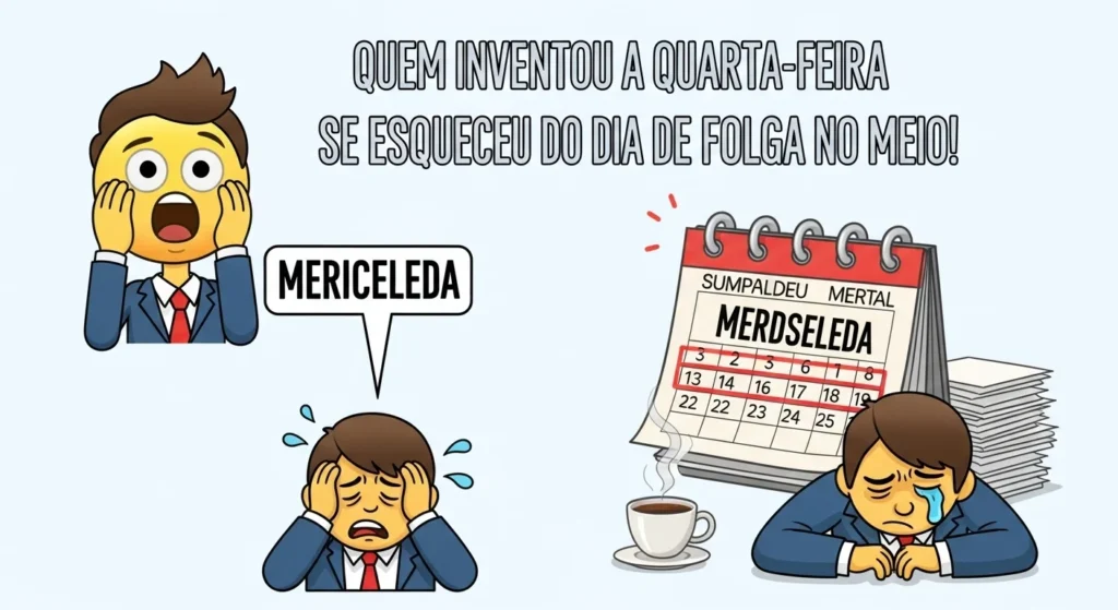 Quem inventou a quarta-feira esqueceu da folga no meio!
