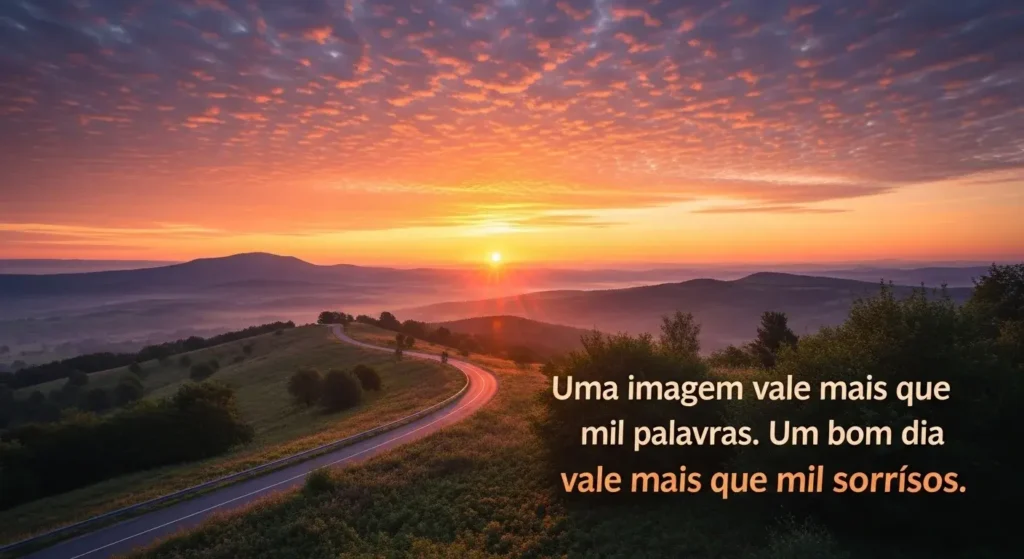 Uma imagem vale mil palavras. Um bom dia vale mil sorrisos.