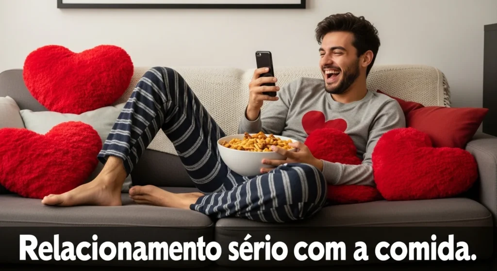 ‘Relacionamento sério com a comida.’
