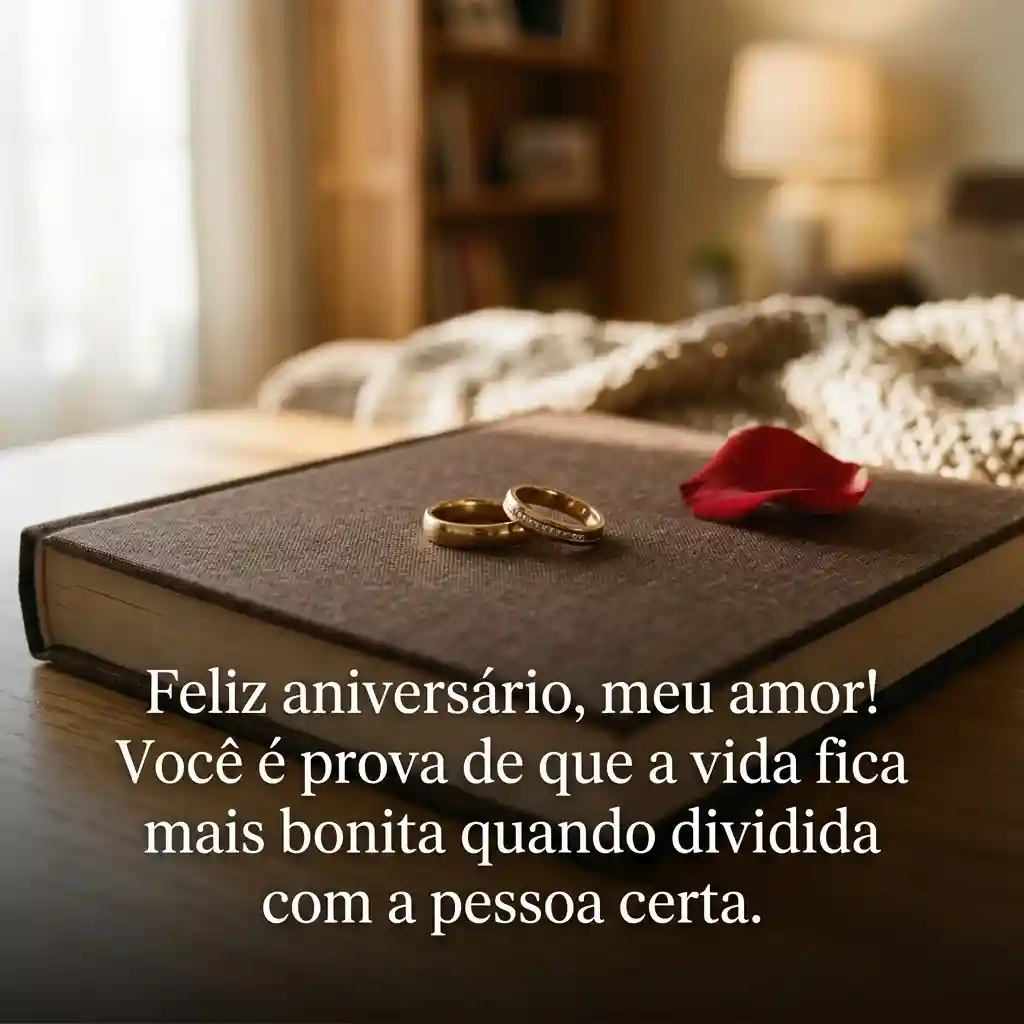 Mensagem de feliz aniversário para meu marido com uma imagem