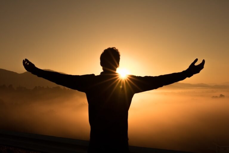 “A Arte Existe Porque a Vida Não Basta”: 44 Reflexões 7 Pessoa contemplando a luz do sol em um momento de reflexão