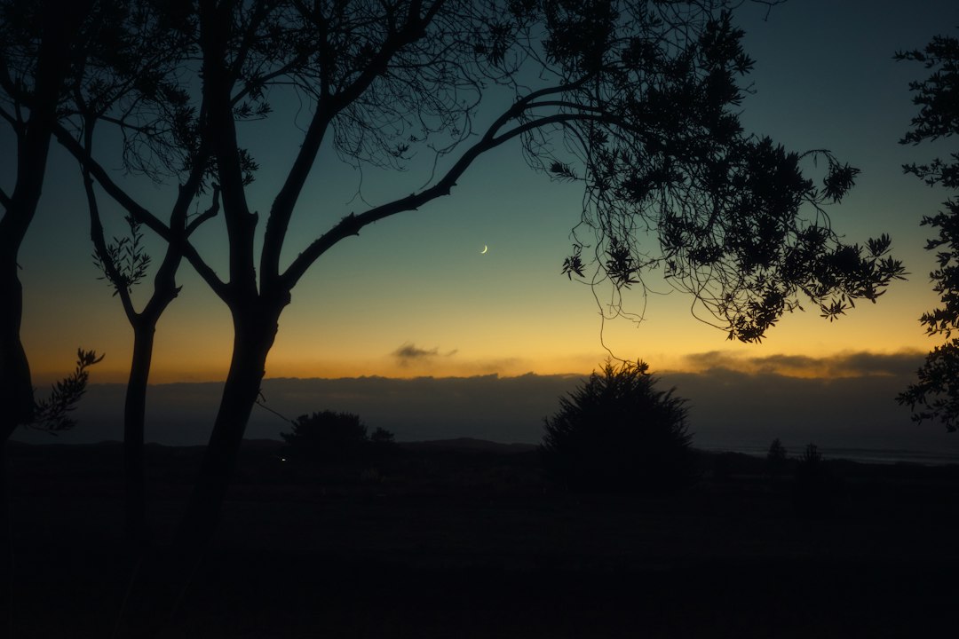 Céu romântico ao entardecer para texto de boa noite
